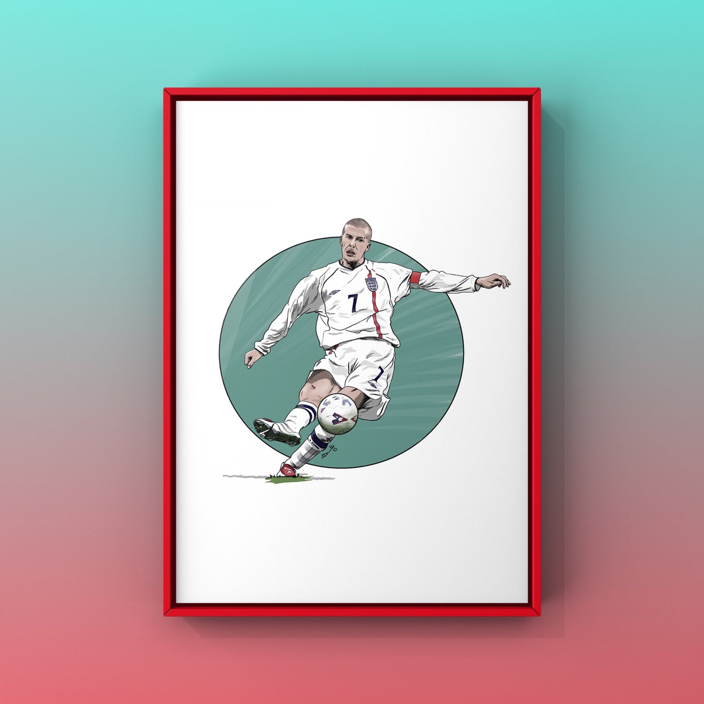 David Beckham vs Greece Print