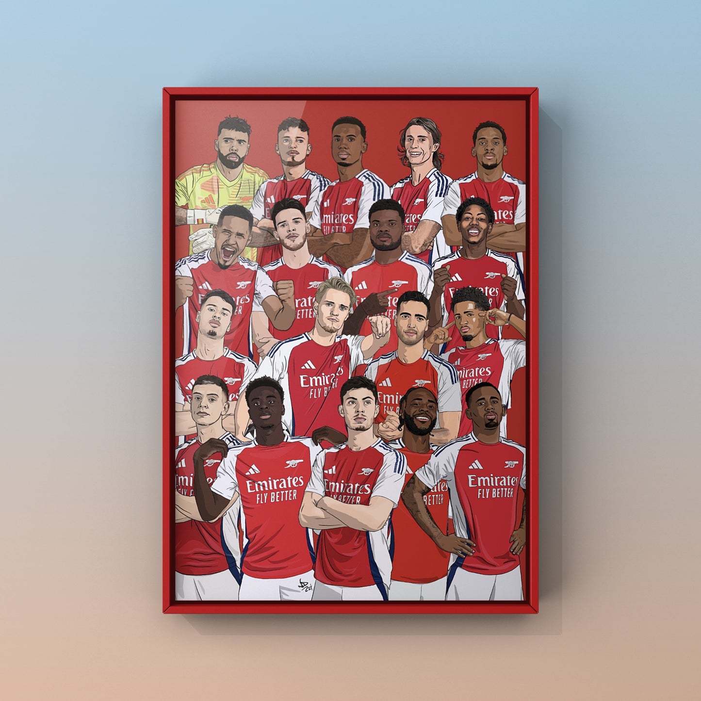 Arsenal 24/25 Squad Print