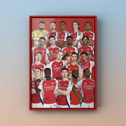 Arsenal 24/25 Squad Print